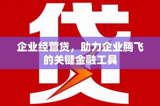 万荣企业经营贷，助力企业腾飞的关键金融工具