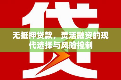 万荣无抵押贷款，灵活融资的现代选择与风险控制