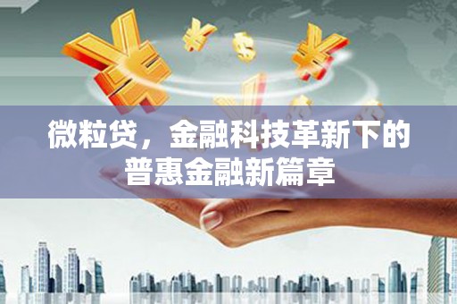 万荣微粒贷，金融科技革新下的普惠金融新篇章